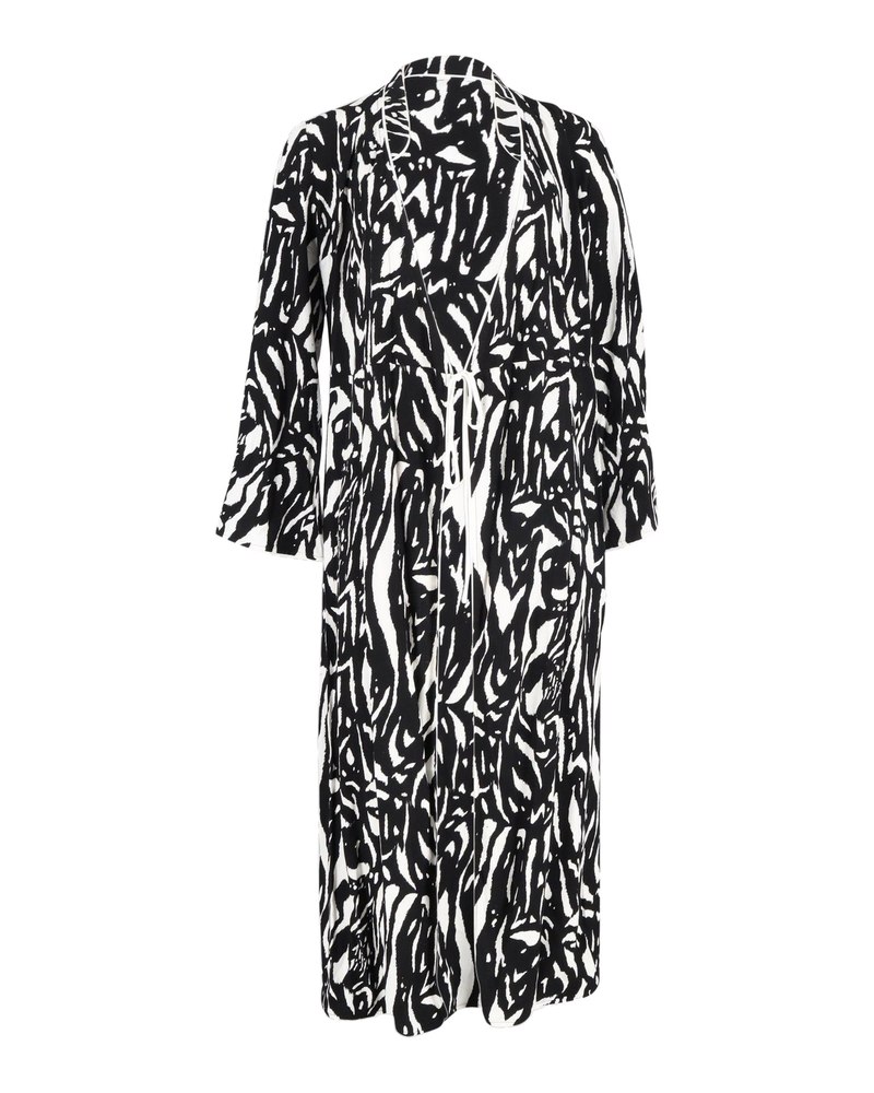 Rixo Cindy Zebra-Print Wrap Midi Dress in Multicolor Viscose