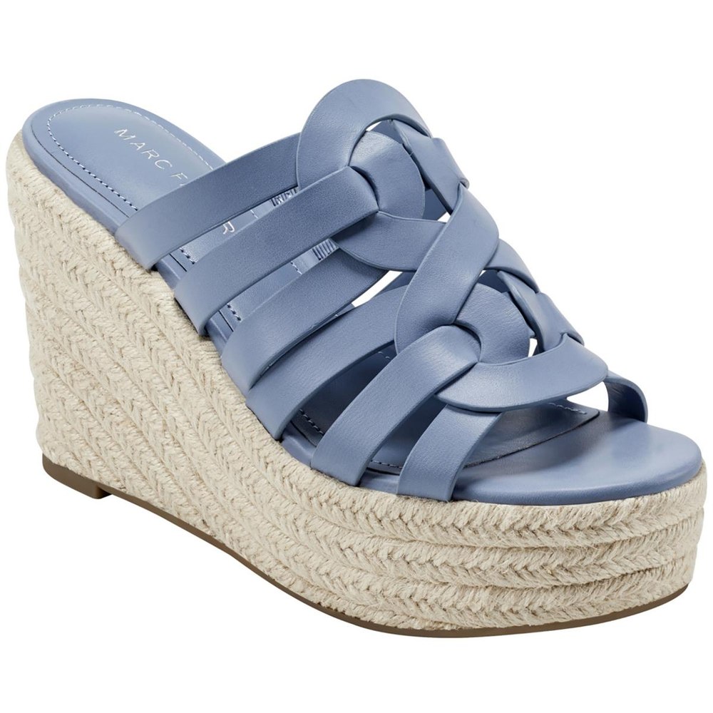 Cazzie 2 Faux Leather Criss-Cross Wedge Sandals