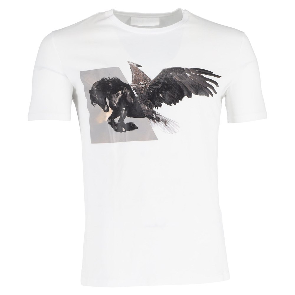 Neil Barrett Pegasus T-Shirt in White Cotton