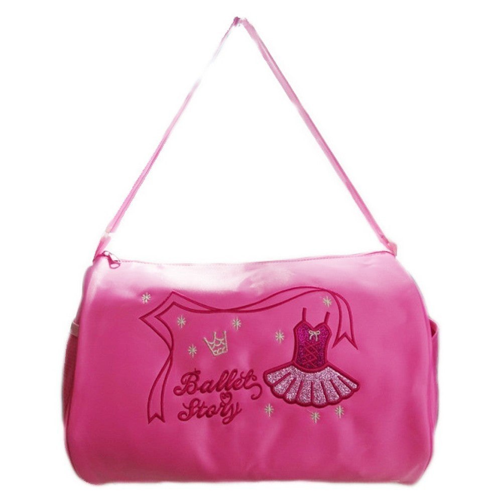 Girls Pink Ballet Dress “Ballet Story” Detail Dance Stylish Duffel Bag