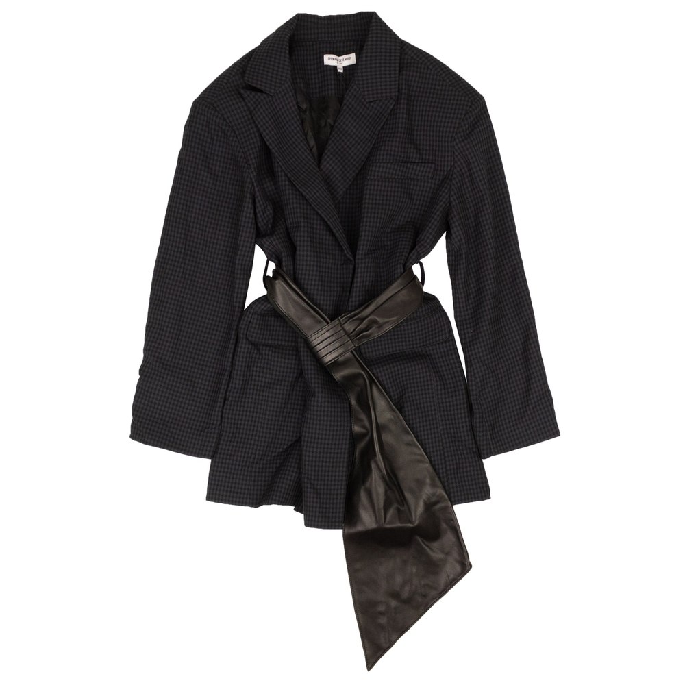 Opening Ceremony Belted Oversized Blazer – Navy