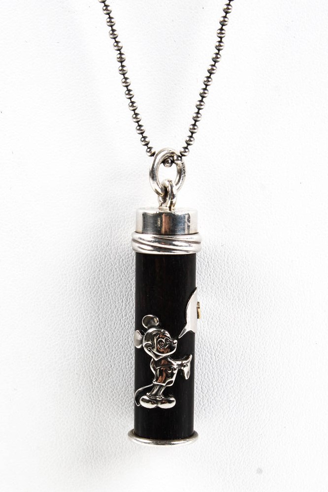 Jasper Womens Sterling Silver Yellow Gold Cartoon Mouse Pendant Necklace