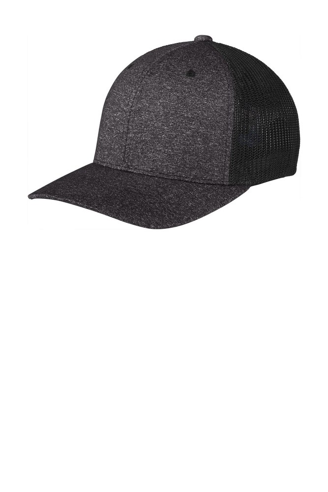 Port Authority Flexfit Melange Mesh Back Trucker Cap