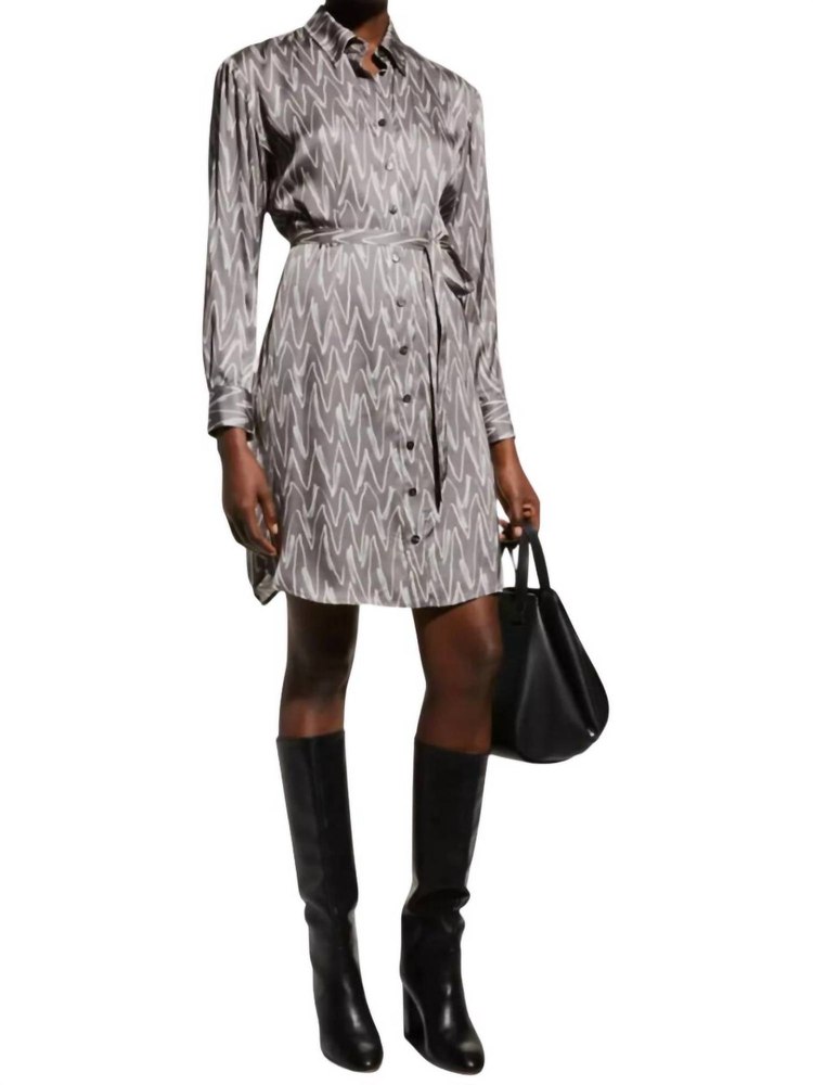 Carter Dress In Zig Zag Grey