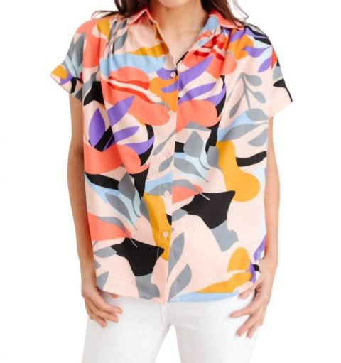 Working Weekend Top In Funky Print