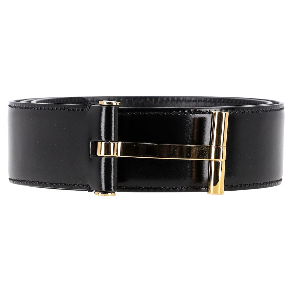 Tom Ford T-Buckle Belt in Black Leather