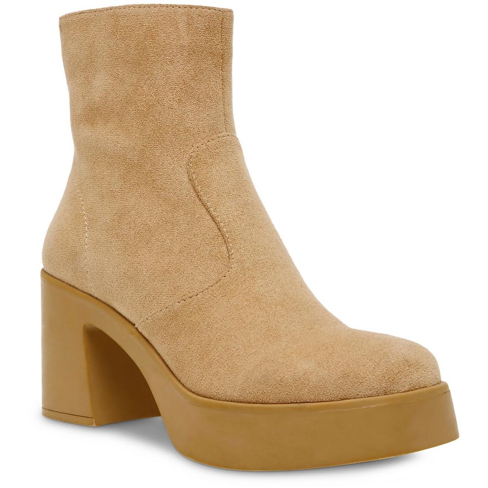Sierra Zipper Faux Suede Ankle Boots