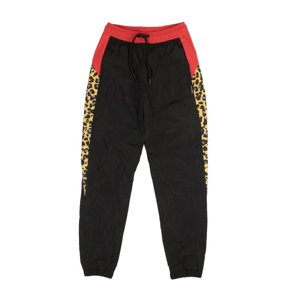 Marcelo Burlon Leopard Track Pants – Black& Red