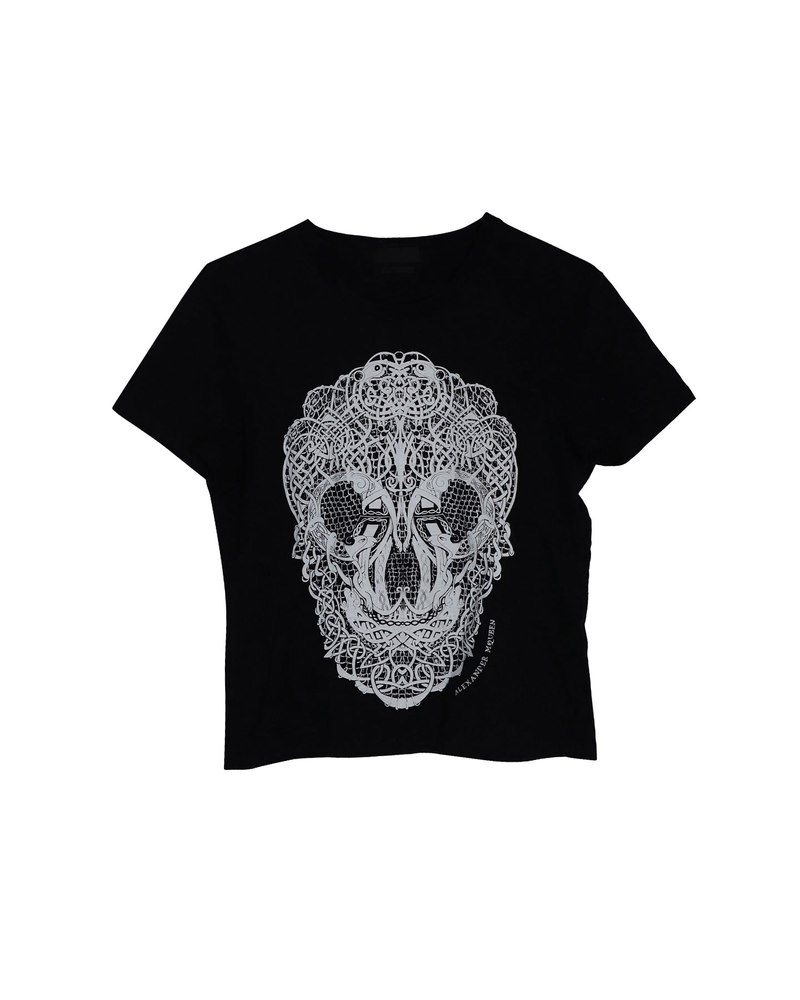 Alexander McQueen Skull Print T-shirt in Black Cotton