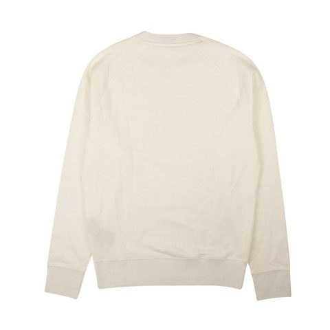 White Ribbed Round Neck Basic Sweater