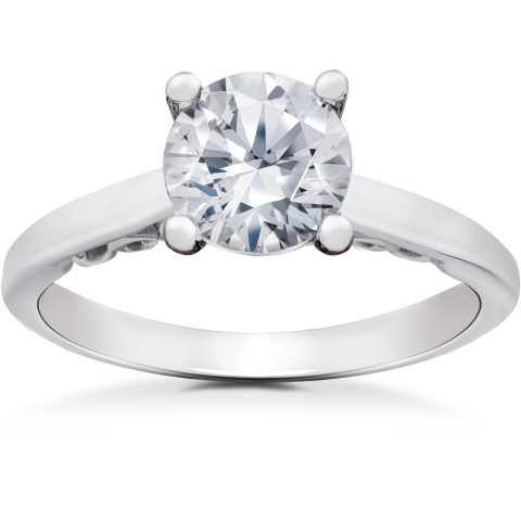 1 ct Lab Grown Eco Friendly Diamond Gabriella Engagement Ring 14k White Gold