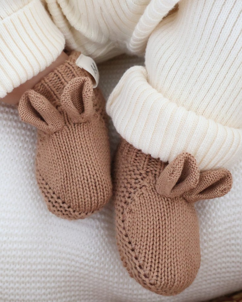 Little Bear Baby Booties – Acorn