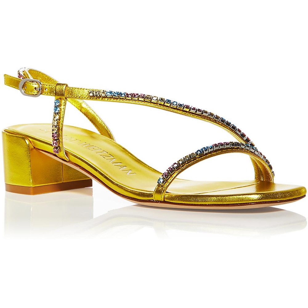 Soiree Leather Ankle Strap Heels