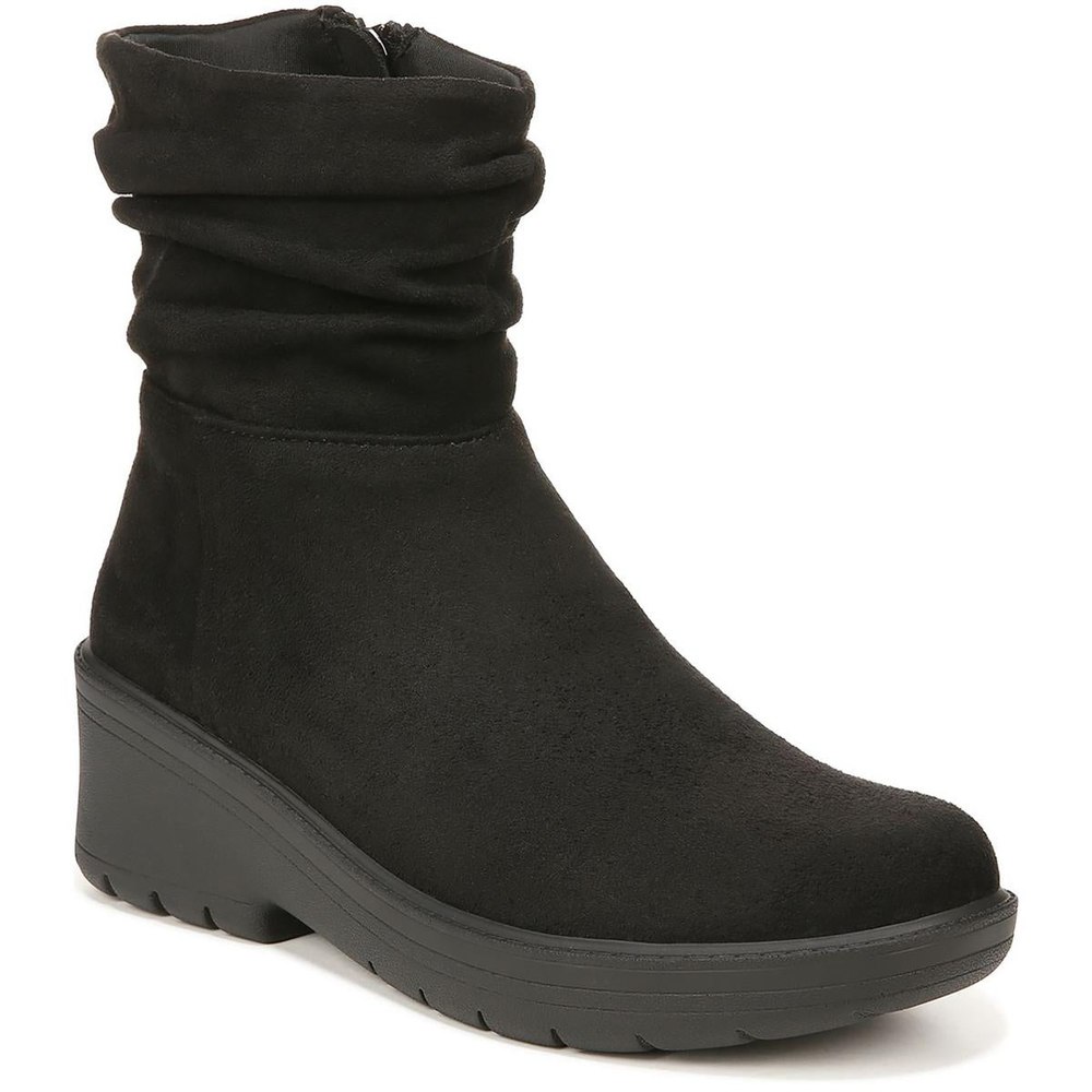 Berkley Faux Suede Ruched Ankle Boots
