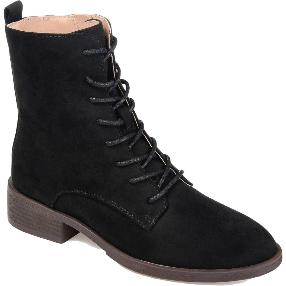 Vienna Faux Suede Lace-Up Booties