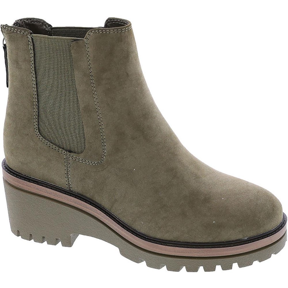 Sefi Lugged Sole Faux Leather Chelsea Boots