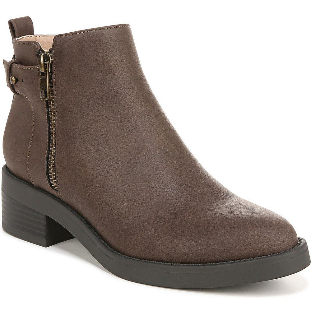 Bonus Faux Leather Block Heel Ankle Boots