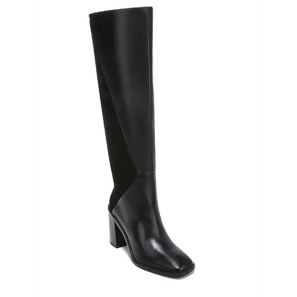Stevie Leather Square Toe Knee-High Boots