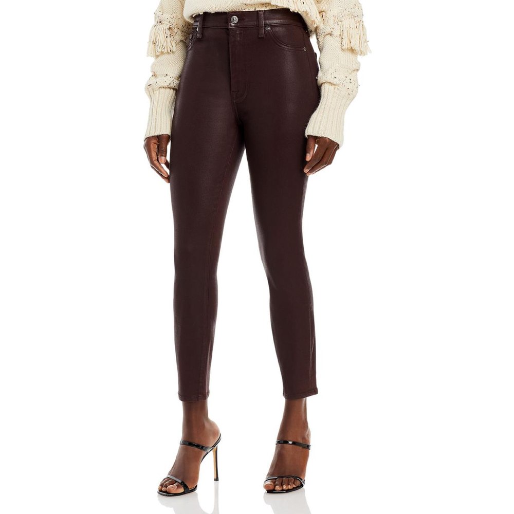 Coated Ankle Skinny Jeans