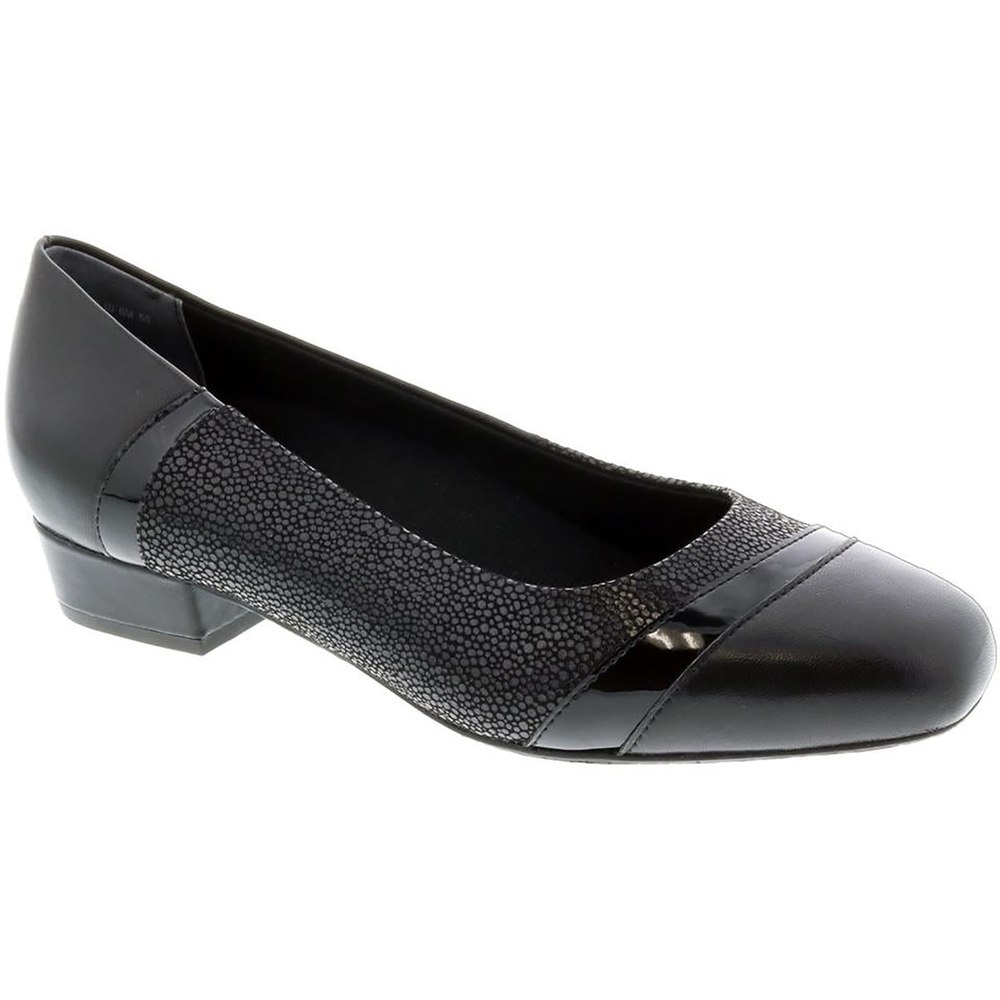 Tango Leather Slip On Block Heels