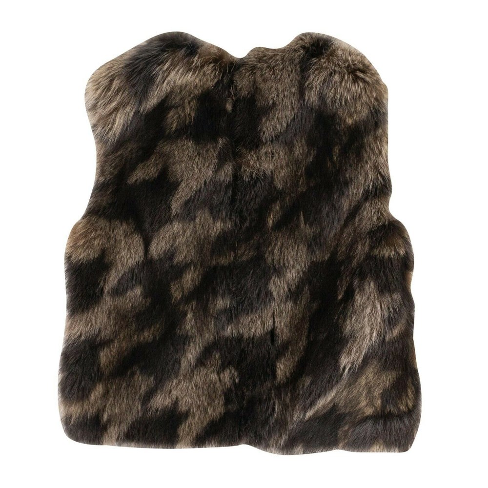 Women’s Brown/Gray Pellicciai Fur Vest