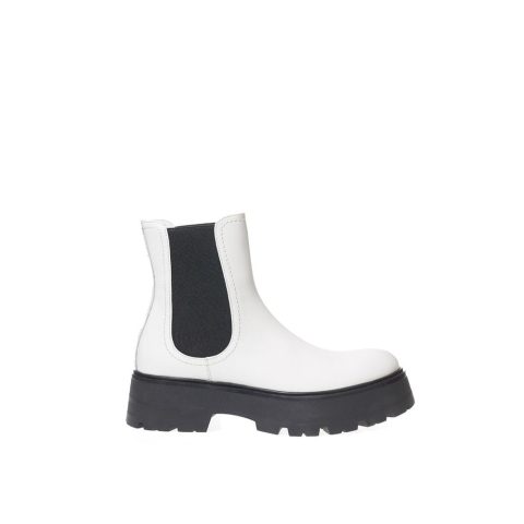 Alexander McQueen Chic Leather Two-Tone Ankle Women’s Boots