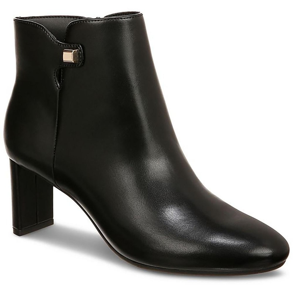 PAAM Faux Leather Almond Toe Ankle Boots