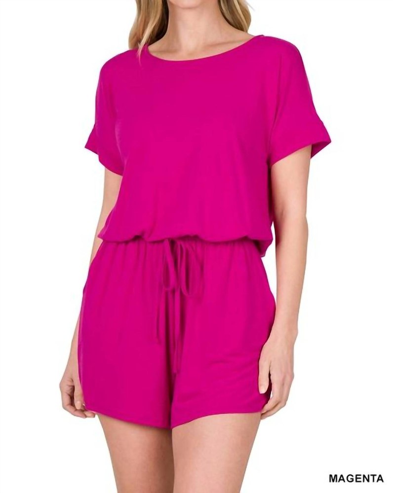 Real Cozy Romper In Magenta 7732492435516