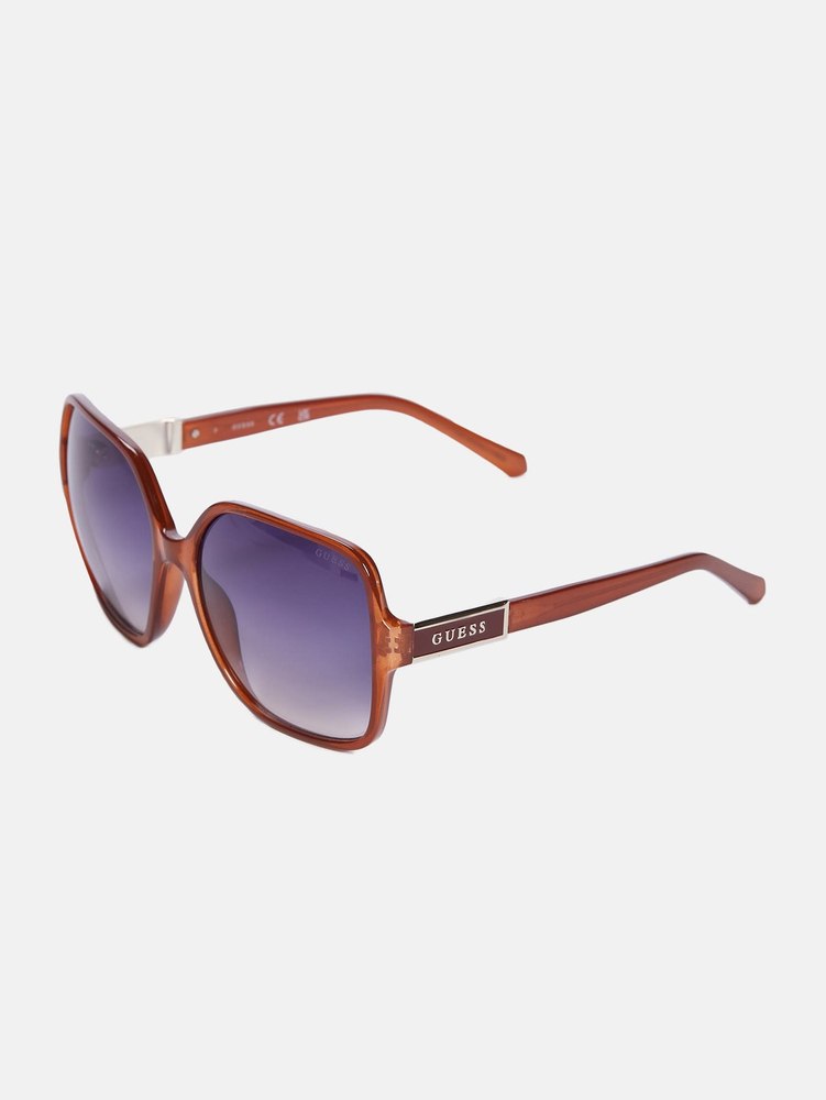 Oversized Rounded Square Plastic Sunglasses