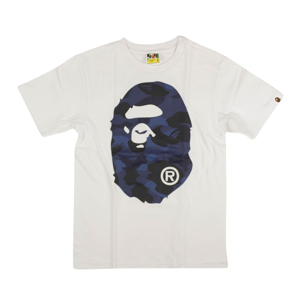 White Blue Camo Logo Short Sleeve T-Shirt