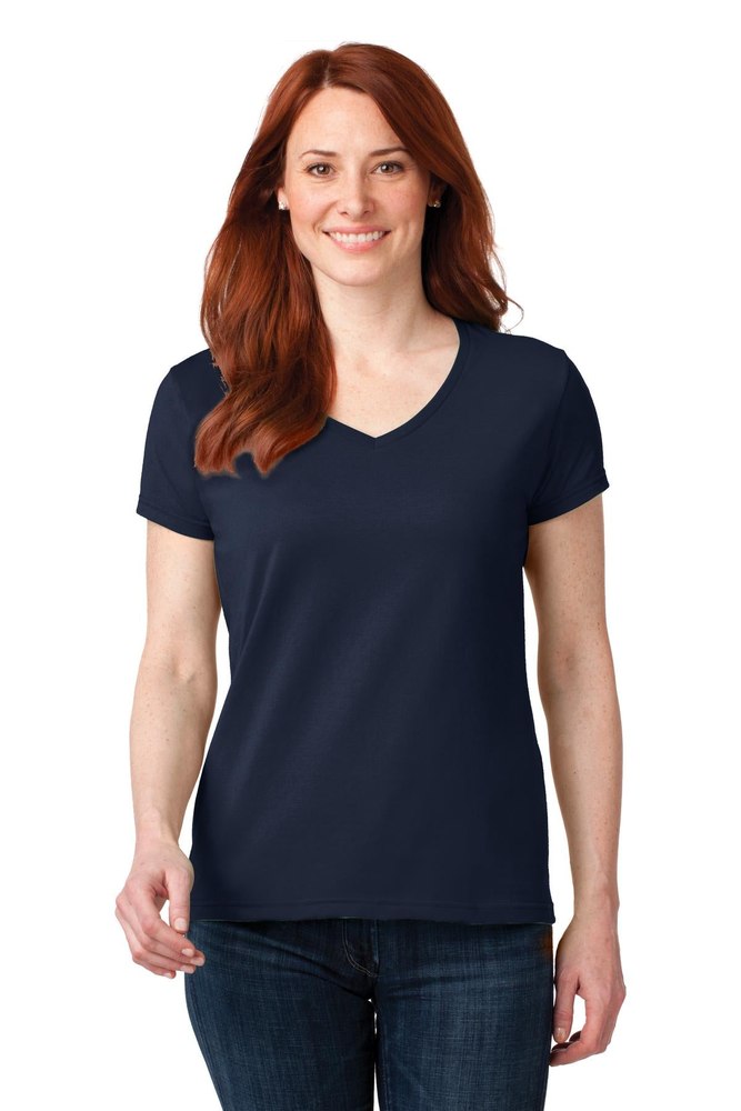 Anvil Ladies 100% Combed Ring Spun Cotton V-Neck T-Shirt. 88VL