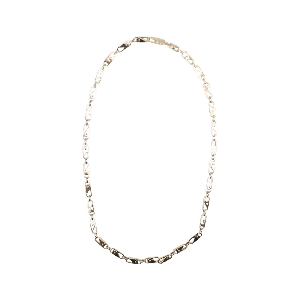 Silver Metal Sling Snap Necklace