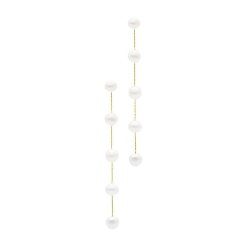 14k Gold Plated Freshwater Pearl Sweeper Earrings