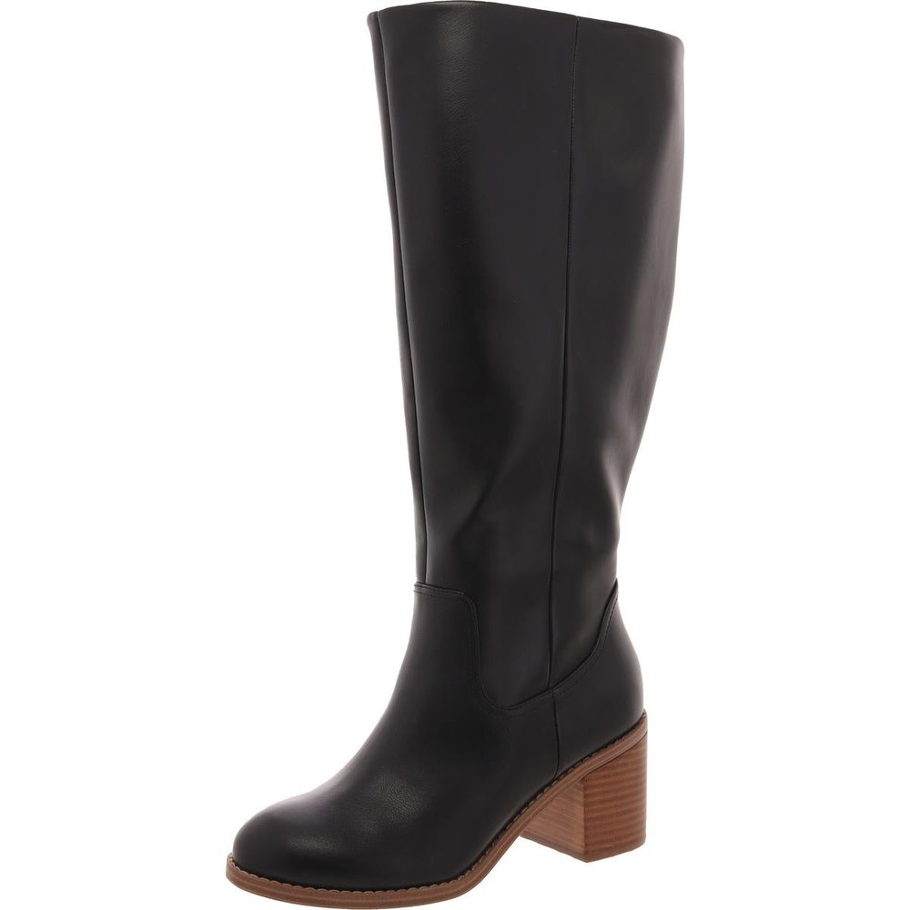 ULLAH Wide Calf Leather Knee-High Boots