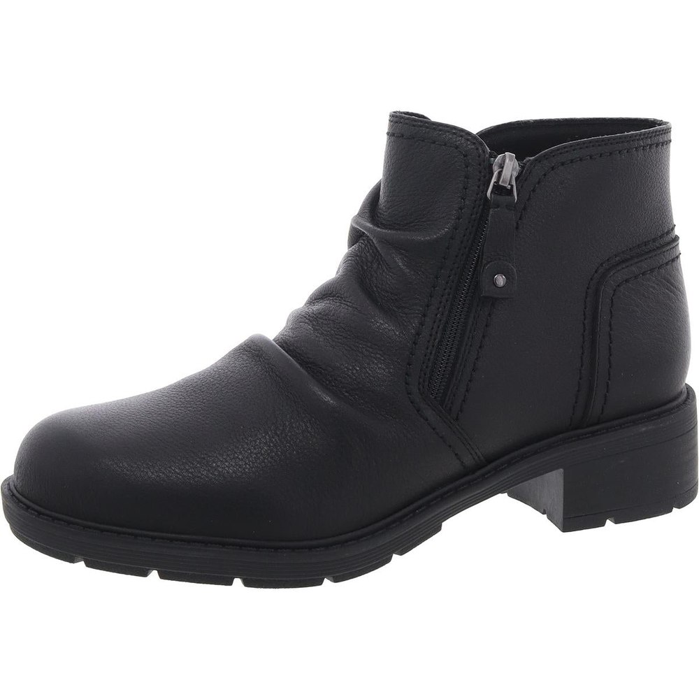 Hearth Dove Zipper Leather Ankle Boots