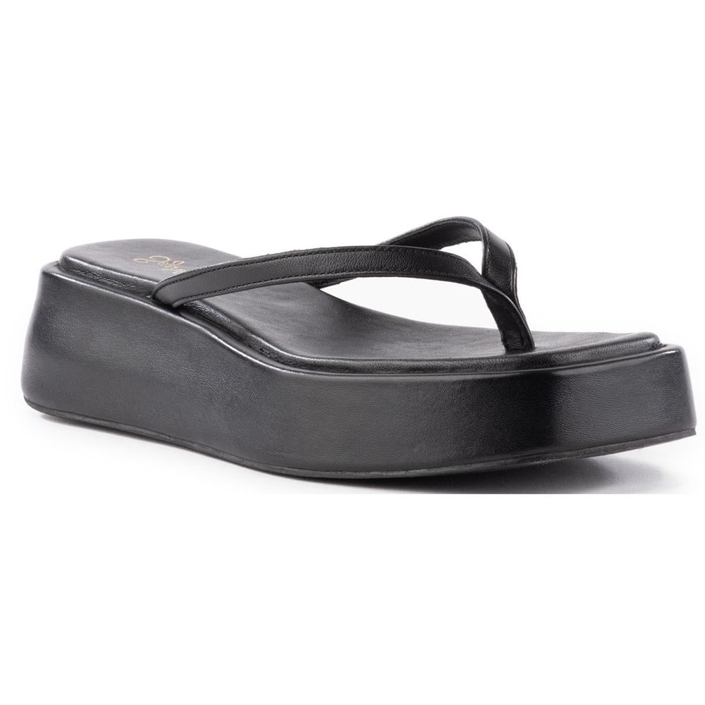 Sunflower Solid Vegan Leather Platform Sandals
