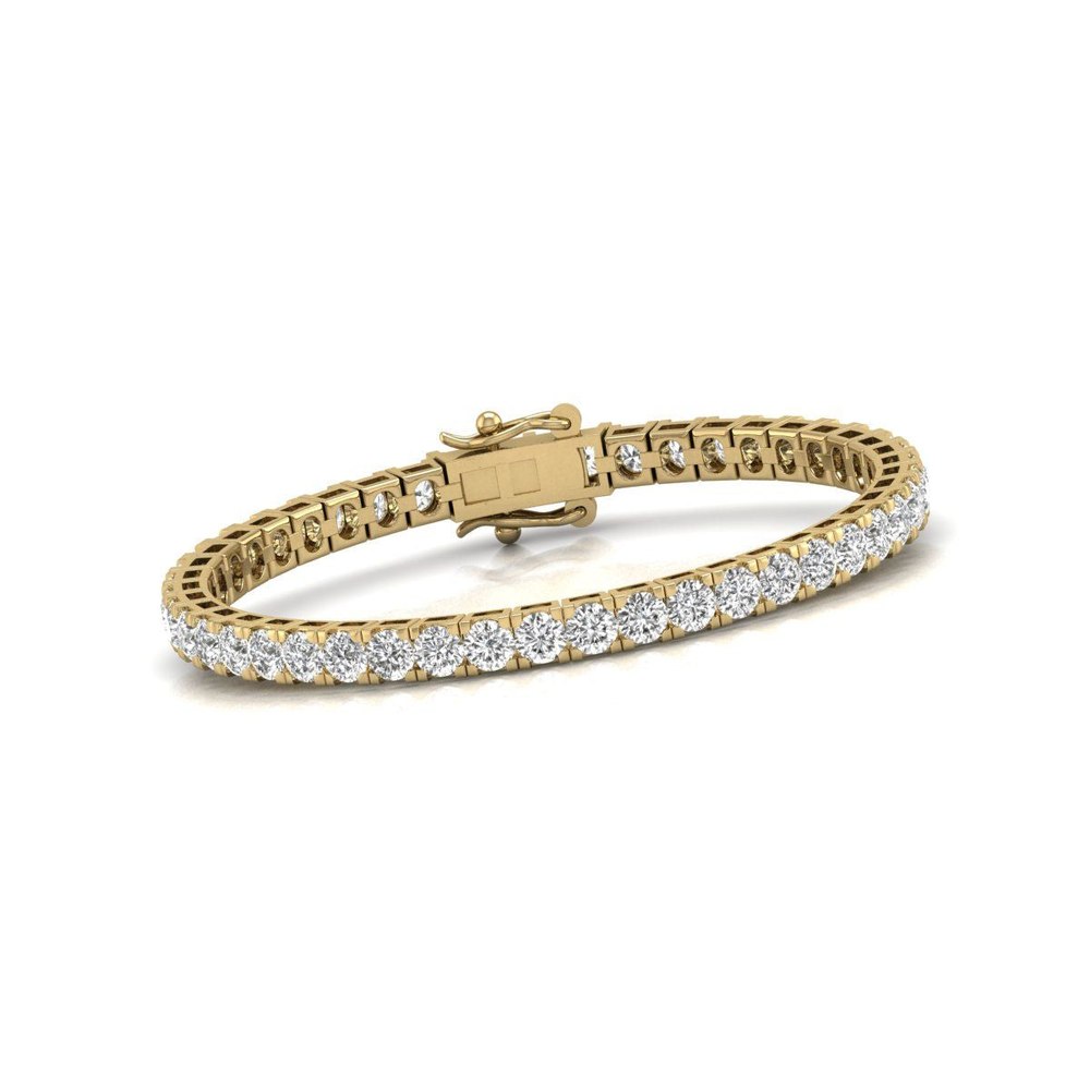 Diana M Lab 10 Carat TW Diamond Tennis Bracelet in 14K YELLOW Gold