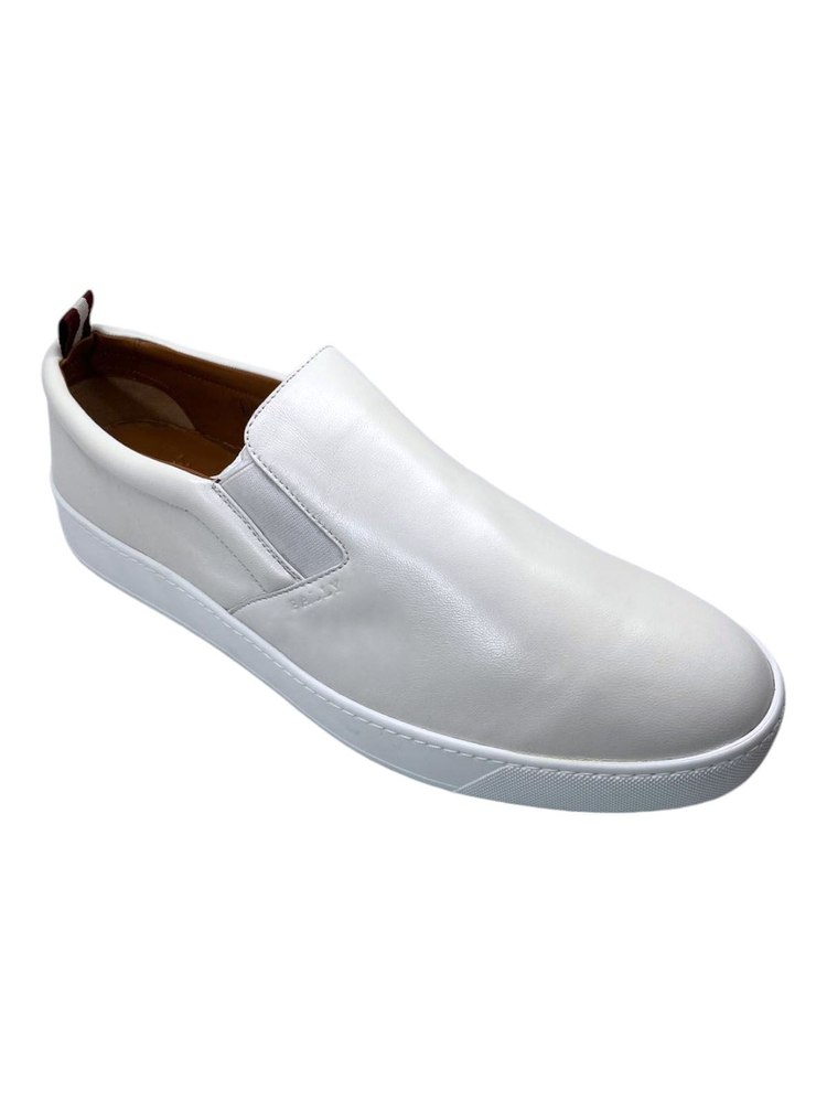 Bally Bently 6230476 Men’s White Lamb Nappa Leather Sneakers