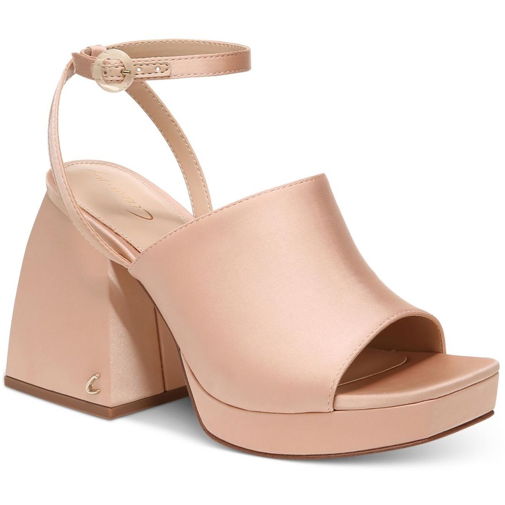 Miranda Square Toe Ankle Strap Block Heels