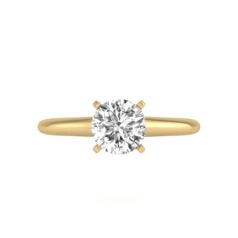 Diana M Lab 14KT YG 1.50ct TW LGD 4PRONG SOLITAIRE RING