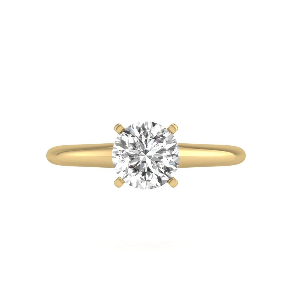 Diana M Lab 14KT YG 1.50ct TW LGD 4PRONG SOLITAIRE RING