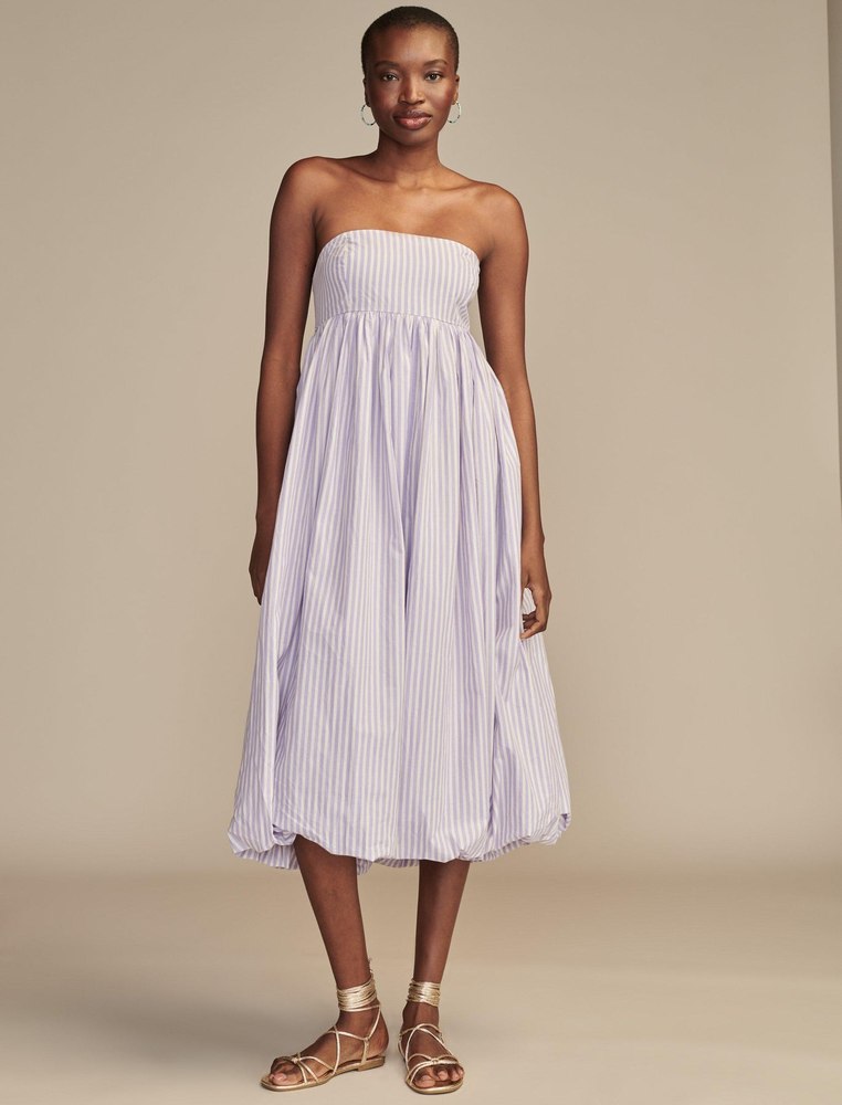 Lucky Brand Women’s Poplin Bubble Hem Maxi Dress 7733574303804