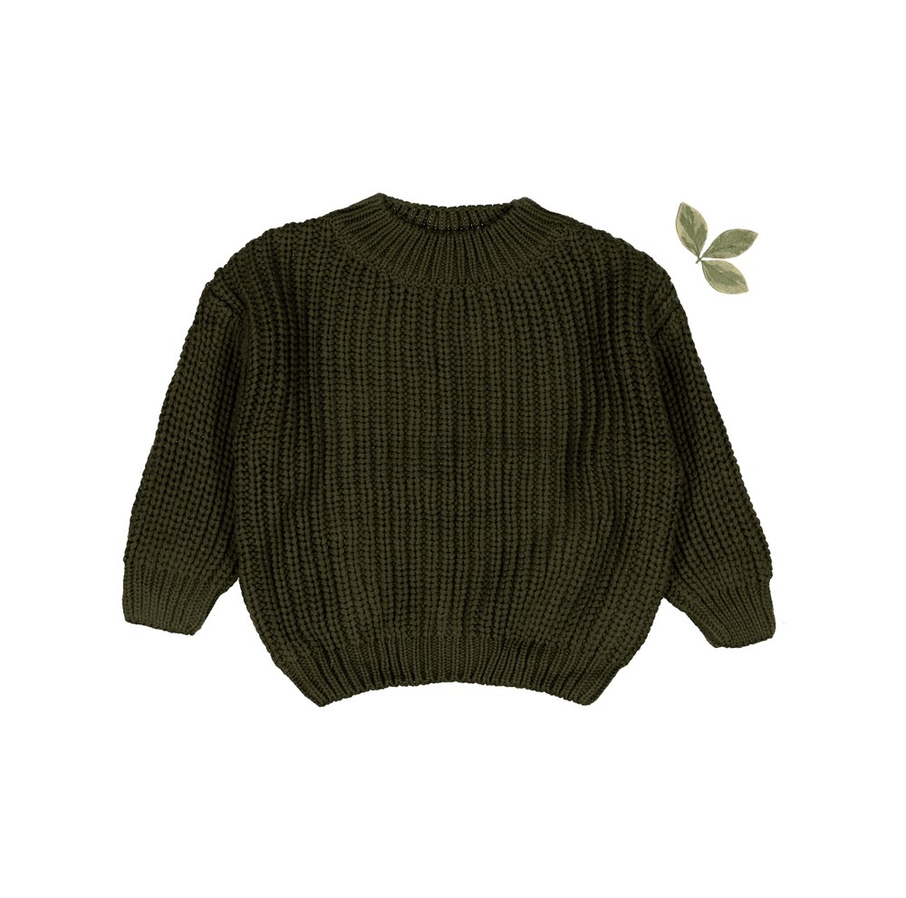 The Chunky Knit Sweater – Moss