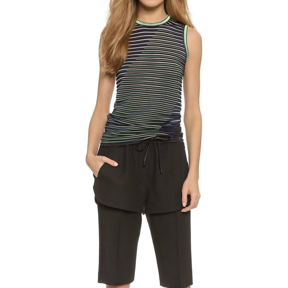 Twisted Graphic Stripe Tank Top In Multi