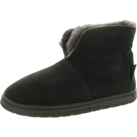 Faux Fur Lined Leather Booties