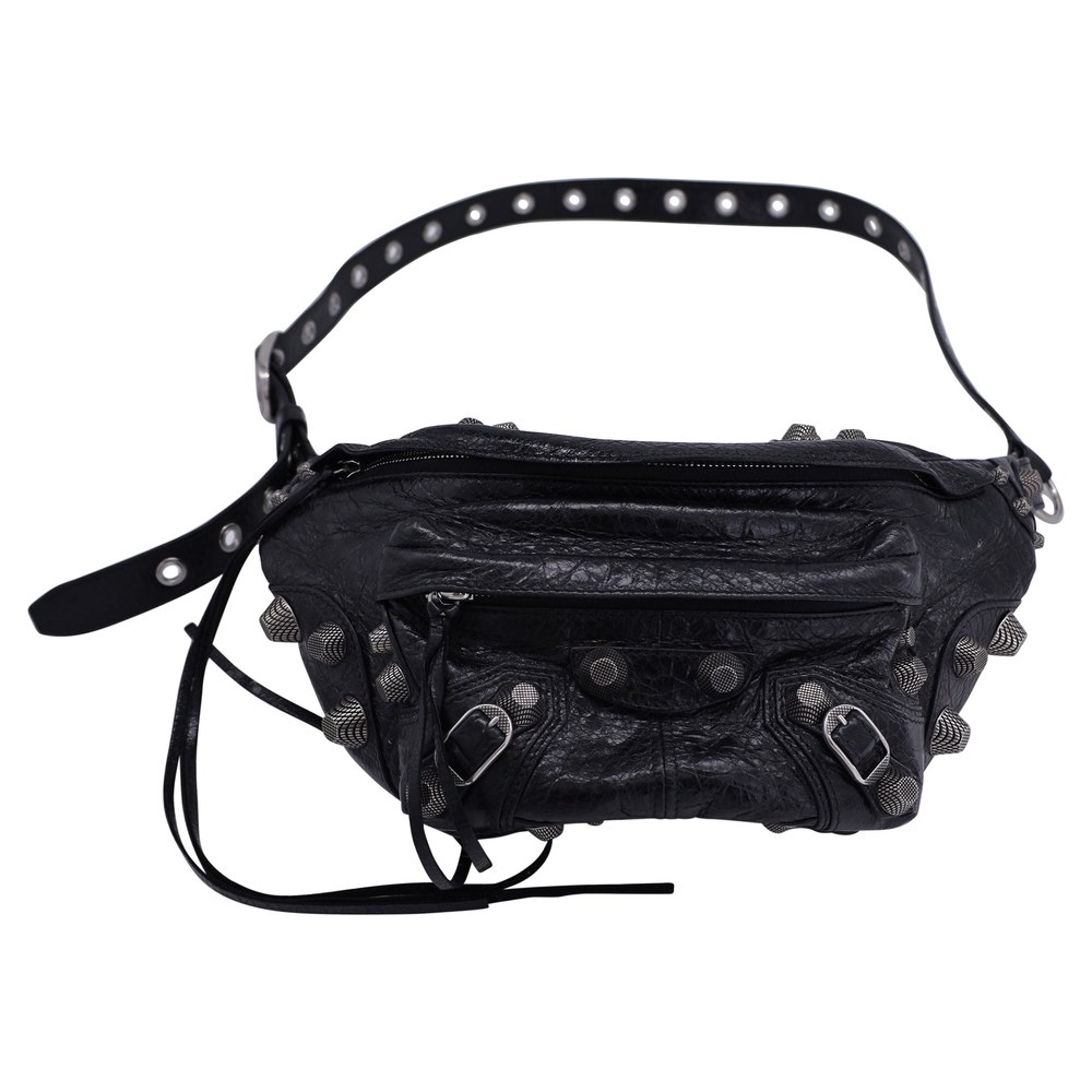 Balenciaga Le Cagole Medium Beltpack in Black Leather 7733643608124