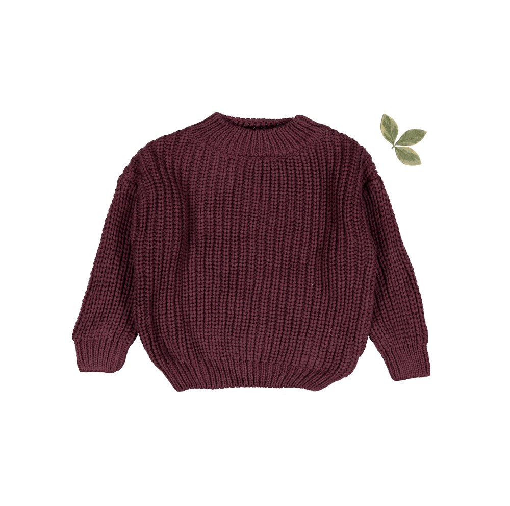 The Chunky Knit Sweater – Mulberry