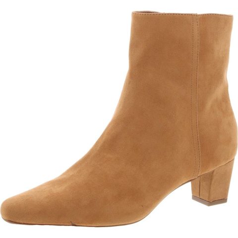 Carlie Zipper Faux Suede Booties