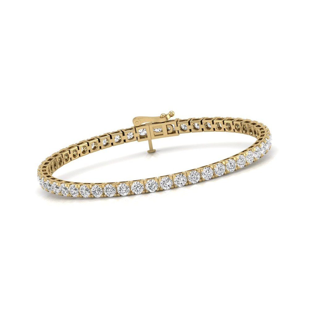Diana M Lab 6 Carat TW Diamond Tennis Bracelet in 14K YELLOW Gold