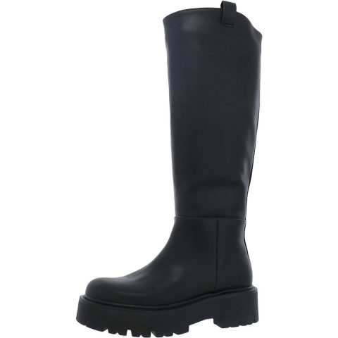 Crow Faux Leather Tall Knee-High Boots